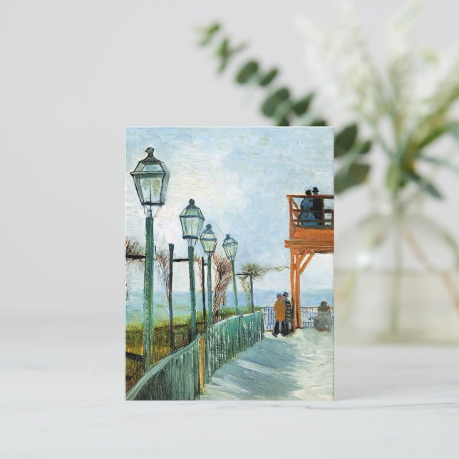 Cartão Postal Vincent van Gogh - Belvedere Overlook Montmarte (Em pé/Frente)