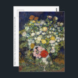 Cartão Postal Vincent van Gogh - Buquê de Flores em um Vase<br><div class="desc">Buquê de Flores em Vase/Chrysanthemums e Flores Selvagens em um Vase - Vincent van Gogh,  Oil on Canvas,  1890</div>