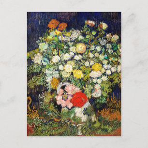Cartão Postal Vincent van Gogh Buquê de Pintura de Flores