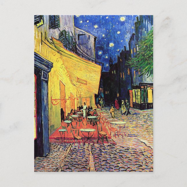 Cartão Postal Vincent van Gogh - "Café Terrace at Night" (Frente)