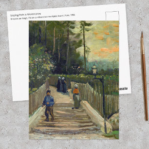 Cartão Postal Vincent van Gogh - Caminho Íngreme em Montmartre
