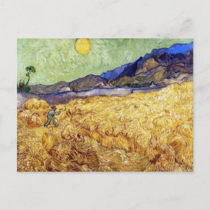 Cartão Postal Vincent Van Gogh - Campo De Trigo Com Caça E Sol