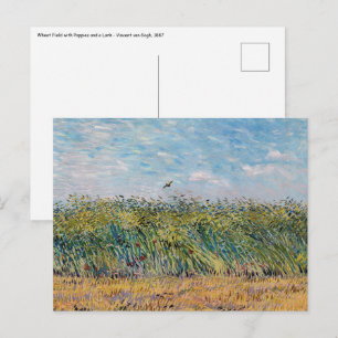 Cartão Postal Vincent van Gogh - Campo de Trigo com uma Cotovia