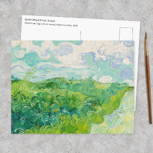 Cartão Postal Vincent van Gogh - Campo de Trigo Verde, Auvers