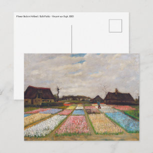 Cartão Postal Vincent van Gogh - Canteiros de Flores na Holanda