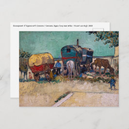 Cartão Postal Vincent Van Gogh - Caravanas, Acampamento Cigano p