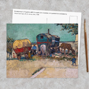 Cartão Postal Vincent van Gogh - Caravanas, Acampamento Cigano p