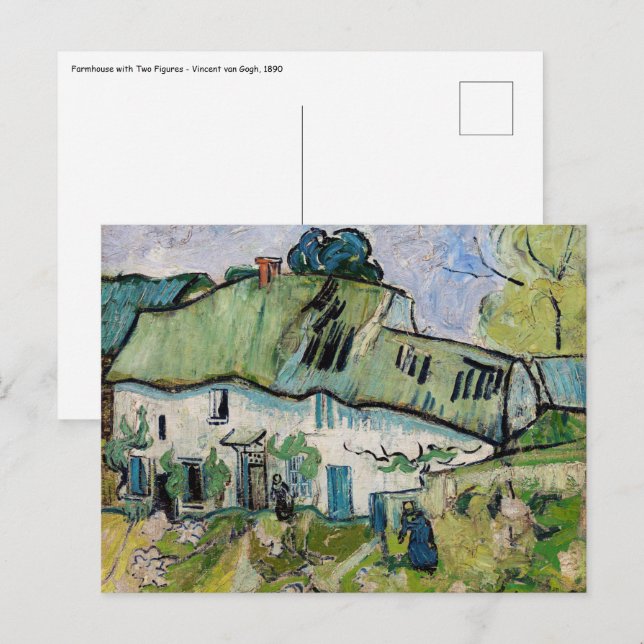 Cartão Postal Vincent van Gogh - Casa de Campo com Duas Figuras (Frente/Verso)