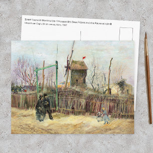Cartão Postal Vincent van Gogh - Cena de Rua em Montmartre