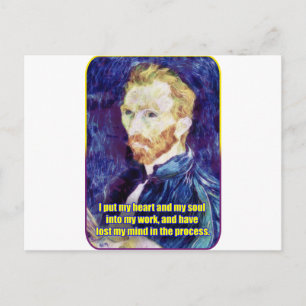 Cartão Postal Vincent van Gogh - Citação