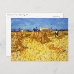 Cartão Postal Vincent van Gogh - Colheita na Provença<br><div class="desc">Colheita na Provença - Vincent van Gogh,  1888</div>