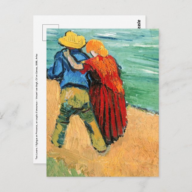 Cartão Postal Vincent van Gogh - Dois Amantes (Frente/Verso)