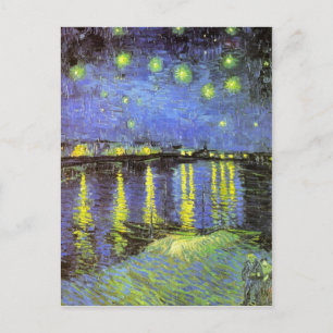 Cartão Postal Vincent van Gogh está na Noite Estrelada do Róda