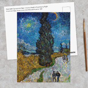Cartão Postal Vincent van Gogh - Estrada com Cipreste e Estrela