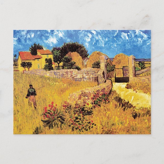Cartão Postal Vincent Van Gogh - Farmhouse In Provence Fine Art (Frente)