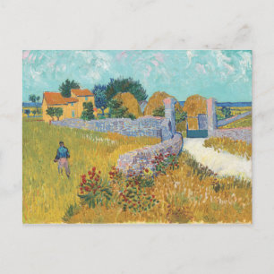 Cartão Postal Vincent van Gogh Farmhouse na Paisagem da Provenç