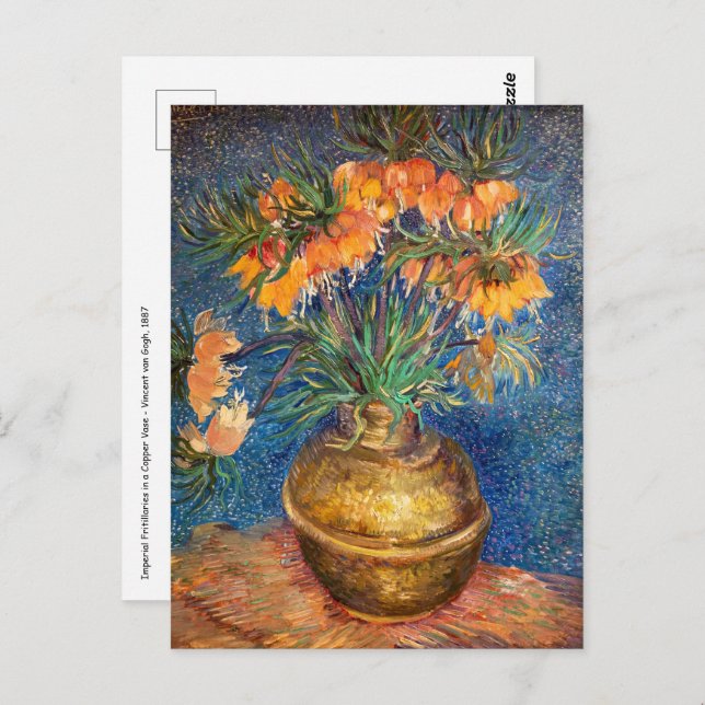 Cartão Postal Vincent van Gogh - Fritillaries Imperiais (Frente/Verso)