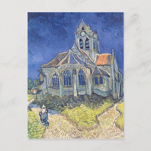 Cartão Postal Vincent van Gogh | Igreja de Auvers-sur-Oise (Frente)