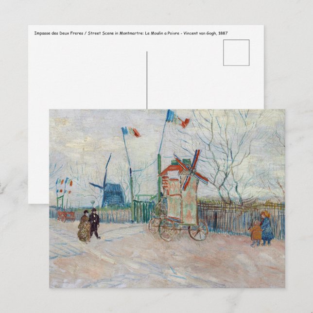 Cartão Postal Vincent van Gogh - Impasse des Deux Freres (Frente/Verso)