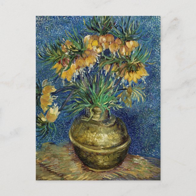 Cartão Postal Vincent van Gogh Imperial Fritillaries Painting (Frente)