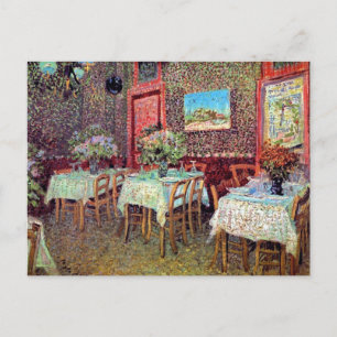 Cartão Postal Vincent Van Gogh - Interior de um Restaurante