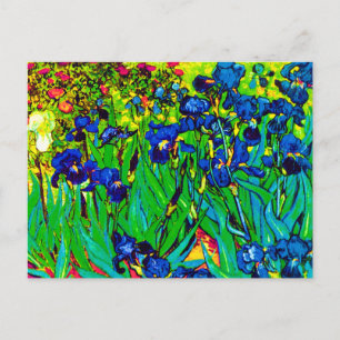 Cartão Postal Vincent Van Gogh - Íris - Amante de Flores Pop Art