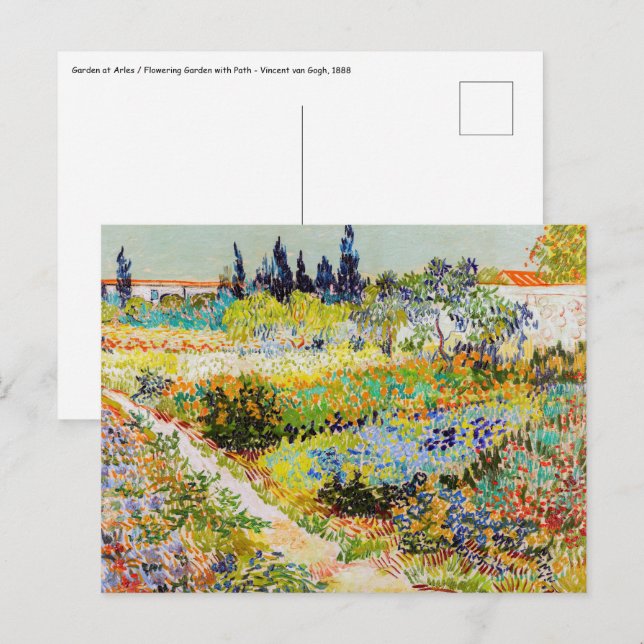 Cartão Postal Vincent van Gogh - Jardim de Arles (Frente/Verso)