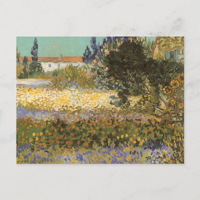 Cartão Postal Vincent van Gogh - Jardim de Flores (Frente)
