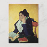 Cartão Postal Vincent van Gogh | L'Arlesienne 1888<br><div class="desc">L'Arlesienne | por Vincent van Gogh | Art Location: Metropolitan Museum of Art,  New York,  EUA | Artista neerlandês | Número de recolha de imagens: XIR47740</div>