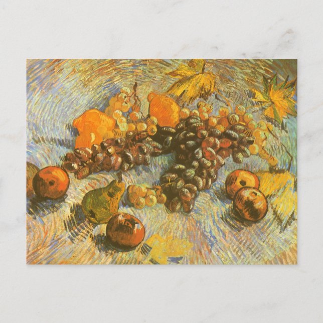 Cartão Postal Vincent van Gogh - Maçãs, Peras, Limões, Uvas (Frente)