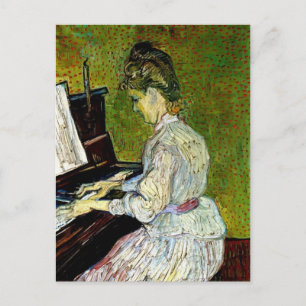 Cartão Postal Vincent Van Gogh - Marguerite Gachet No Piano