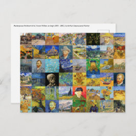 Cartão Postal Vincent van Gogh - Masterworks Mosaic Patchwork