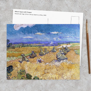 Cartão Postal Vincent van Gogh - Medas de Trigo com Ceifadores
