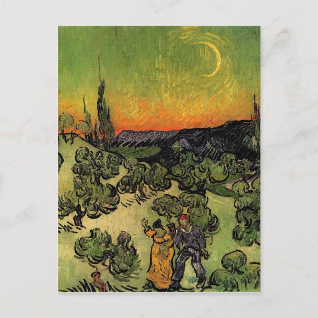 Cartão Postal Vincent Van Gogh Moonlit Landscape (Frente)