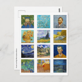 Cartão Postal Vincent Van Gogh - Mosaico de Mastercastas