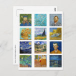 Cartão Postal Vincent Van Gogh - Mosaico de Mastercastas<br><div class="desc">Vincent Van Gogh - Grelha de Mastercastas</div>