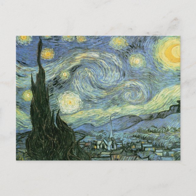 Cartão Postal Vincent Van Gogh - Noite Estrelada (Frente)