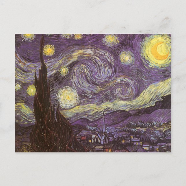 Cartão Postal Vincent van Gogh - Noite Estrelada (Frente)