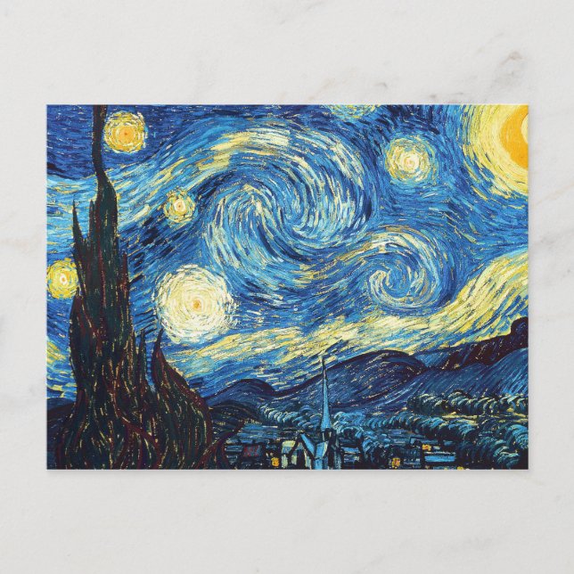 Cartão Postal Vincent Van Gogh - Noite Estrelada (Frente)