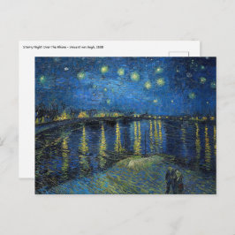 Cartão Postal Vincent van Gogh - Noite Estrelada sobre o Ródano