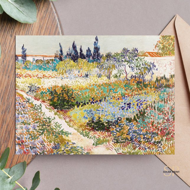 Cartão Postal Vincent van Gogh O Jardim do Arles 1888 (Criador carregado)