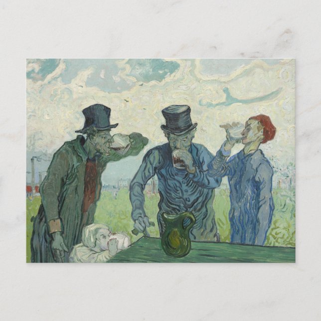 Cartão Postal Vincent van Gogh - Os Bebidas (Frente)