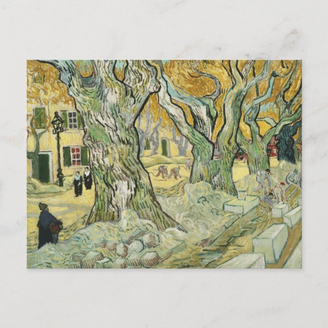 Cartão Postal Vincent van Gogh - Os Reparadores de Estrada (Frente)