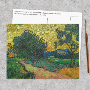 Cartão Postal Vincent van Gogh - Paisagem ao Crepúsculo