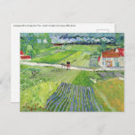 Cartão Postal Vincent van Gogh - Paisagem com Carruagem e comboi<br><div class="desc">Paisagem com Carruagem e Comboio - Vincent van Gogh,  Oil on Canvas,  1890,  Auvers</div>