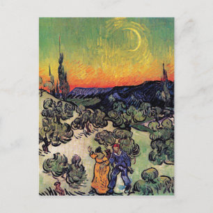 Cartão Postal Vincent Van Gogh - Paisagem Com Casal Arte Fina