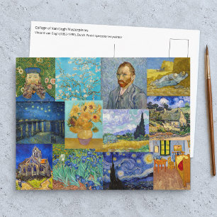 Cartão Postal Vincent Van Gogh - Patchwork de Obras-Primas