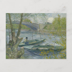 Cartão Postal Vincent van Gogh - Pesca em Primavera, Pont de
