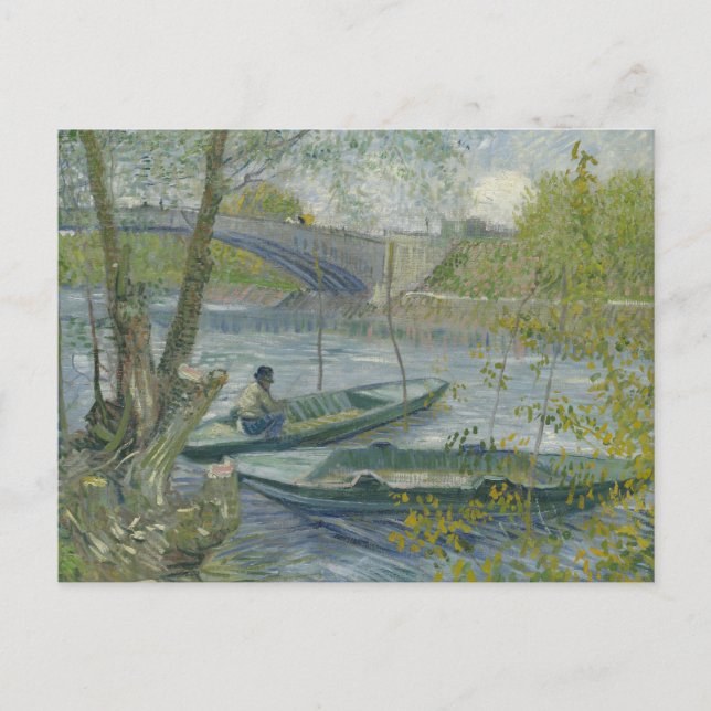 Cartão Postal Vincent van Gogh - Pesca em Primavera, Pont de (Frente)