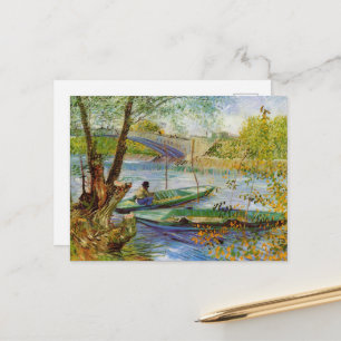 Cartão Postal Vincent Van Gogh, pescando na Primavera